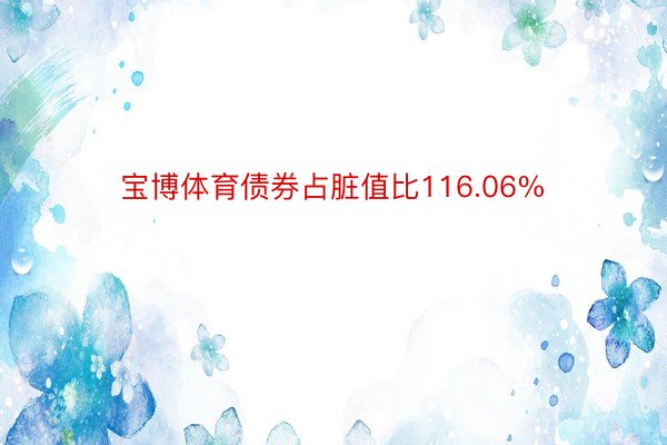 宝博体育债券占脏值比116.06%